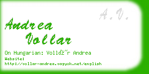 andrea vollar business card